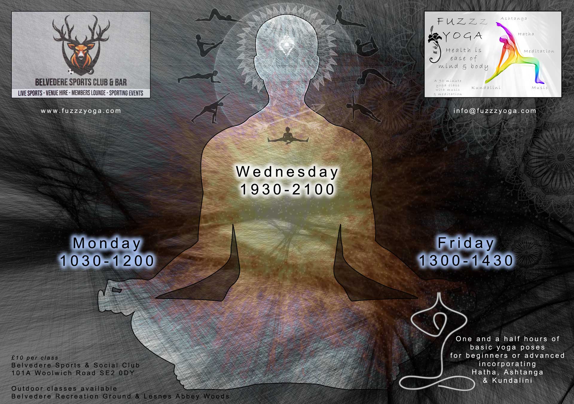 Fuzzz Yoga (Abbey Wood & Belvedere) Flyer January 2020